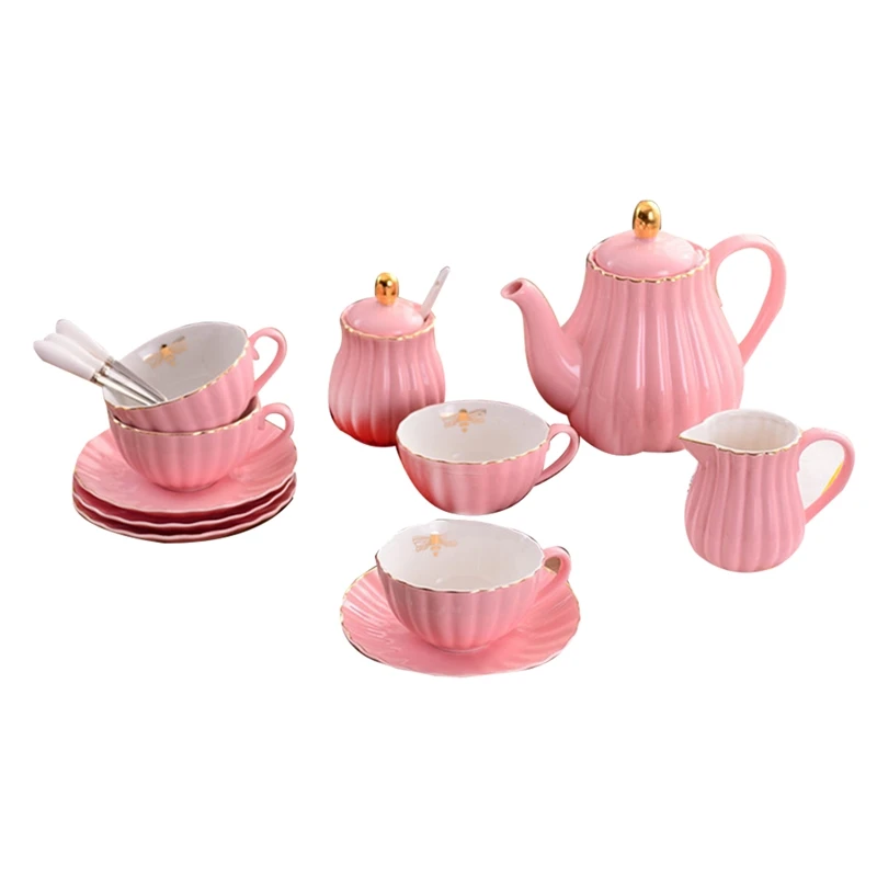 

New Royal Ceramic Teapot High-End Simple Ceramic Coffee Pot Set