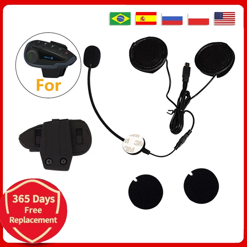 10Pin Mini USB Jack Microphone Speaker Headset And Helmet Intercom