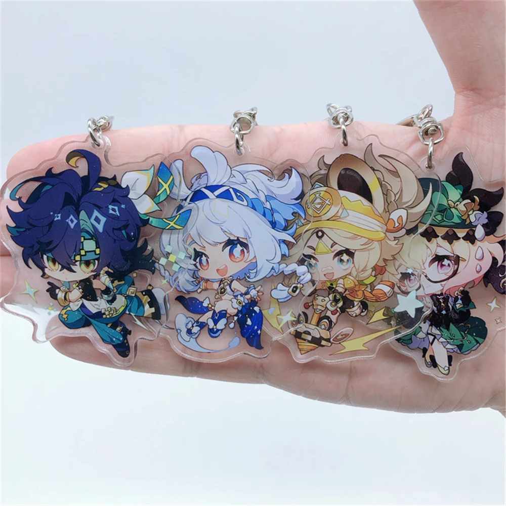 Genshin Impact Cosplay Accessories Key Chain Pendant Sethos Mualani Kachina Kinich Emilie Anime