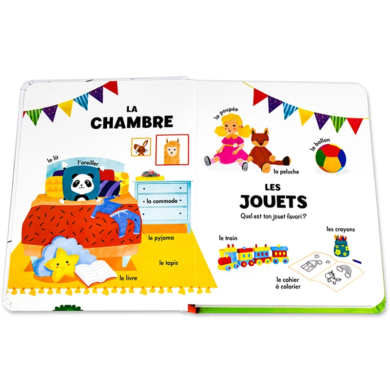 French 100 PREMIERS MOTS Books CHAMBRE/CORPS/VISAGE/MAISON/FORMES Toddler  Book Montessori Preschool Early Educational for Child