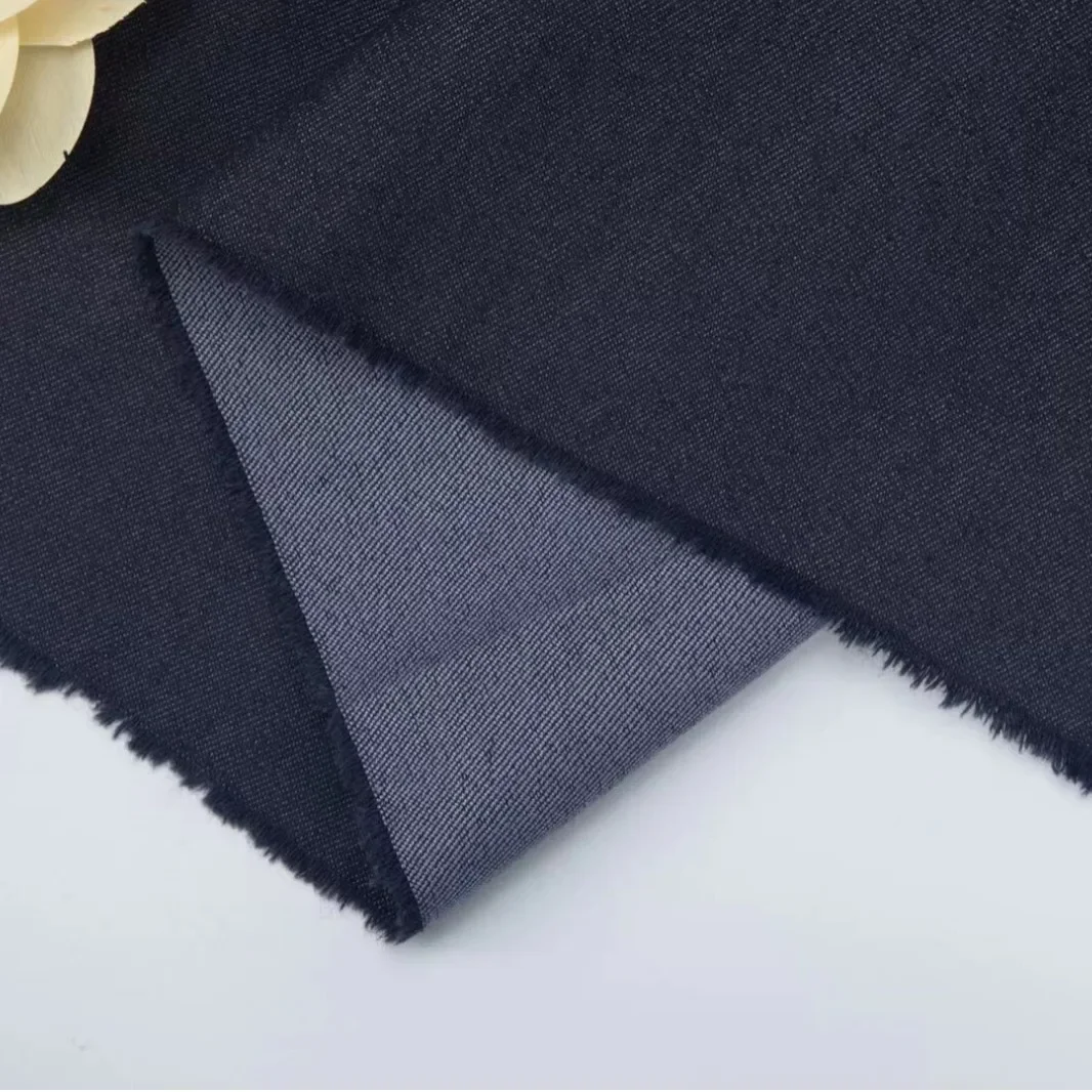 150D High Elasticity Denim Fabric Women's Clothing Textile For Apparel Wear And Accessories Cotton And Polyester Blend Facewear