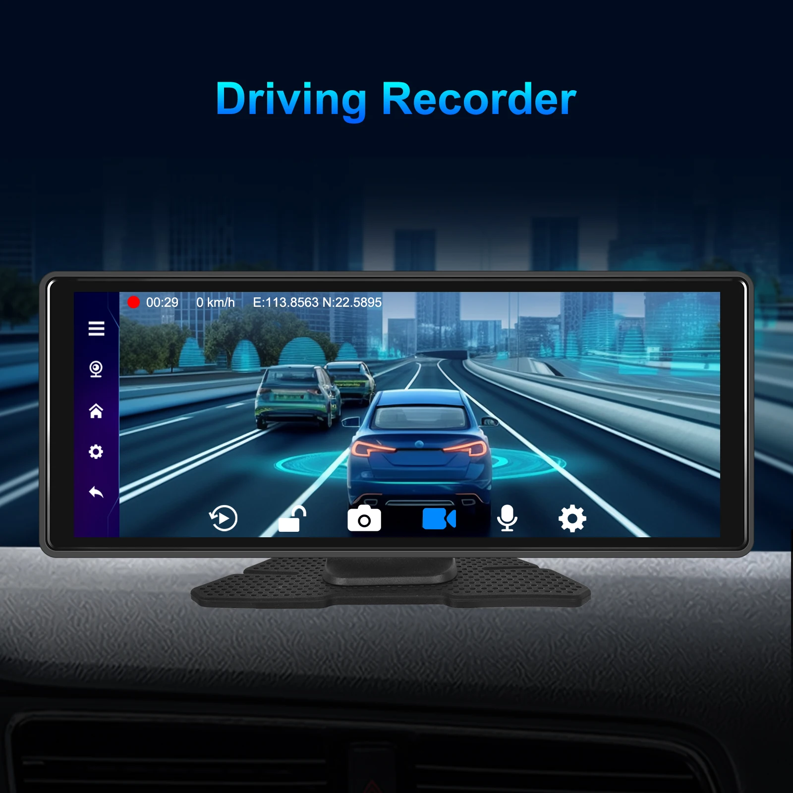 Podofo ȵ̵ ڵ  DVR 4 + 64G     ī÷, ȵ̵ ڵ  ī޶ Ʈ ÷̾,  ķ , 10.26 ġ