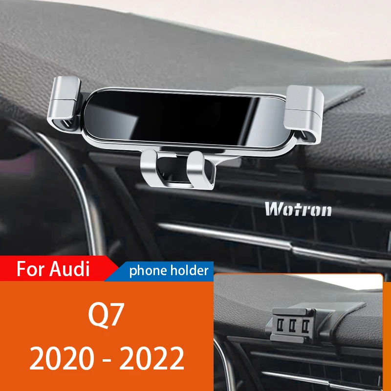 Car Mobile Phone Holder For Audi Q7 Q8 4N 4L 2016-2022 360Degree Rotating GPS Special Mount Support 
