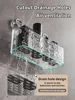 Light Luxury Style Glacier Pattern Suction Cup Shelf,Bathroom Suction Cup Storage Rack,Punch Free Sorting Box 6