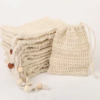 1-20pcs Natural Sisal Soap Bags Shower Bath Exfoliating Soap Saver Pouch Holder for Bath & Shower Use Soap Packaging Mesh Bags ﻿ 1