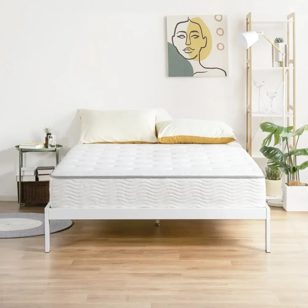 

10''Plush Double Mattress Full Size Adult Cool Sleeper Hybrid Twin Bed Mattresses Floor Topper Bedroom Furniture Home Mattress