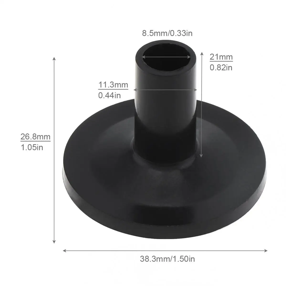 20pcs Plastic Drum Felt Cymbal Stand Sleeves Light Weight Black Sleeve Set fits 8mm cymbal stems