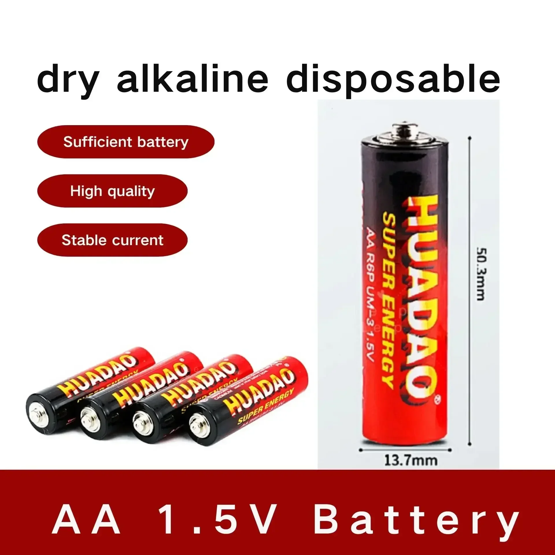 Dry alkaline disposable battery, AA 1.5V, LED light, toy, MP3， Camera, flash, shaver, CD player, wireless mouse, keyboard, etc