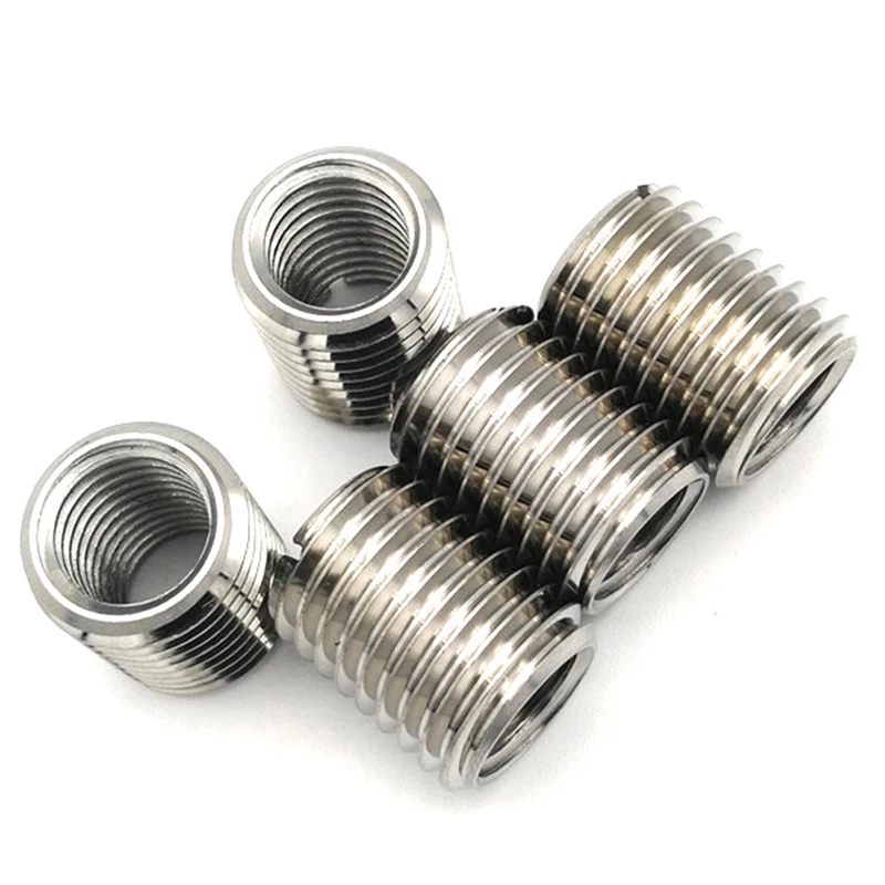 Stainless Steel Thread Adapters Convert M8 8mm Male To M6 6mm Female thread adapter sleeve Hardware Fasteners Threaded Reducer Insert 10PCS