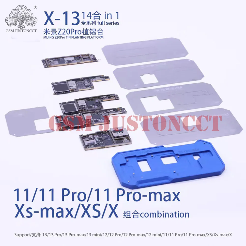 

MiJing Z20 Pro средний слой посадки Оловянная платформа для iPhone X-13 pro max BGA реболлинговая трафаретная платформа с креплением