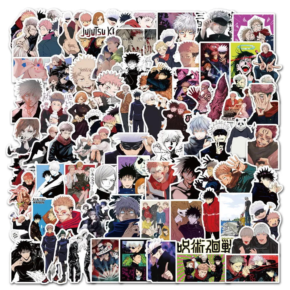 Anime Jujutsu Kaisen Stickers Graffiti Decals DIY Car Phone Laptop Skateboard Sticker Toy 100PCS cartoon decoration stickers cartoon stickers custom stickers