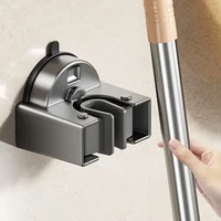 No Need To Drill Suction Cup Mop Rack, Mop Wall-mounted Clip, Broom Hook, Bathroom Door Behind Storage Rack, Kitchen Hook Clip