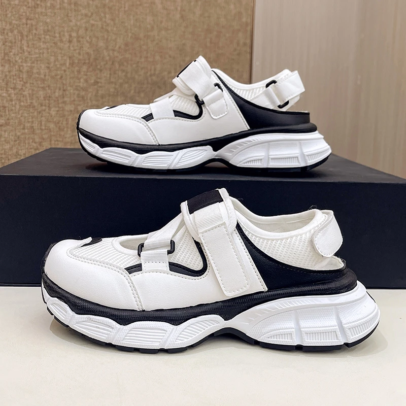 

New Summer Sports Sandals Women's Sneakers White Black Winter Wedge Chunky Shoes Breathable Leisure Women Shoes Zapatillas Mujer