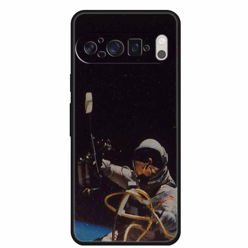 Space-Themed Soft Silicone TPU Phone Case - Astronaut Design