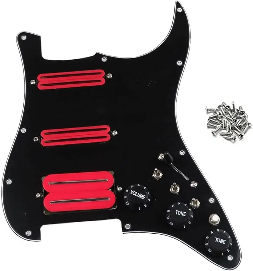 

HSS Prewired Loaded ST Electric Guitar Pickguard Set Multifunction Switch Alnico 5 Pickups Humbucker Pickups Wiring Harness