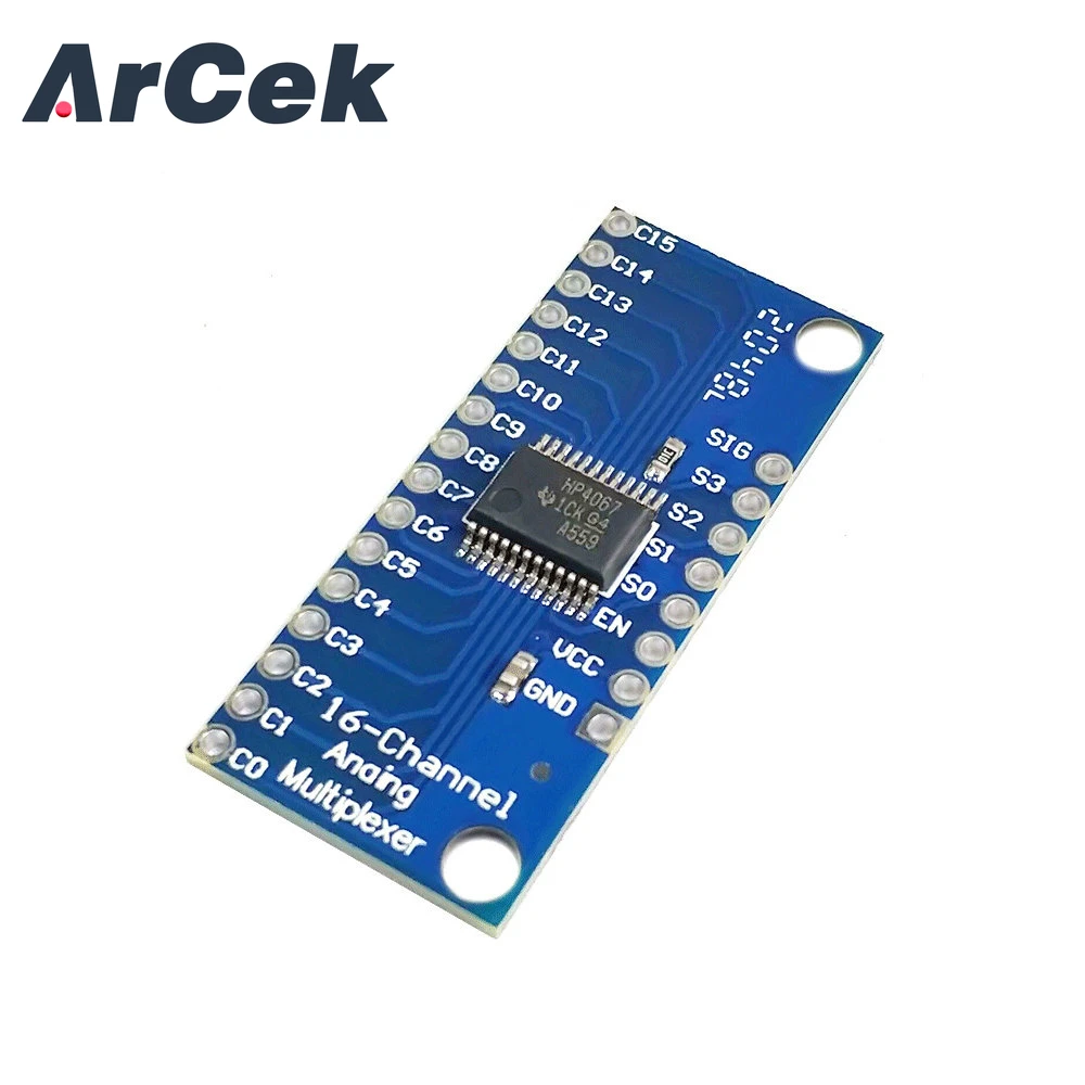 

16-канальный аналоговый цифровой мультиплексор CD74HC4067, модуль коммутационной платы, умная электроника