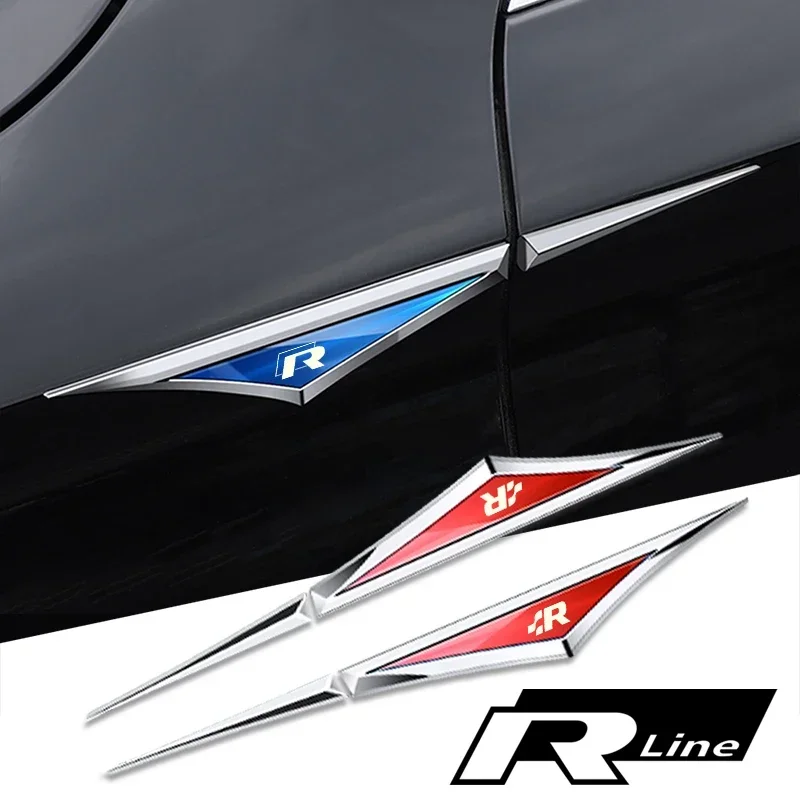 2pcs 3d alloy car stickers car accsesories for Volkswagen vw r Racing ...
