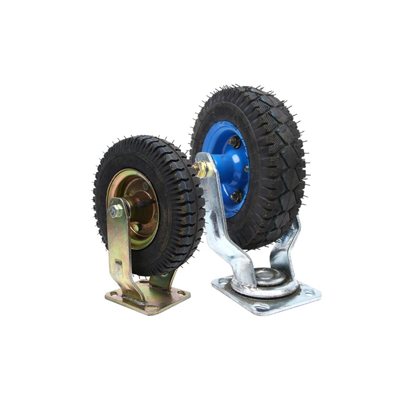 Cart Wheel 8/10 Inch Rubber Universal Wheel Trolley Inflatable Wheel Load 500KG 4