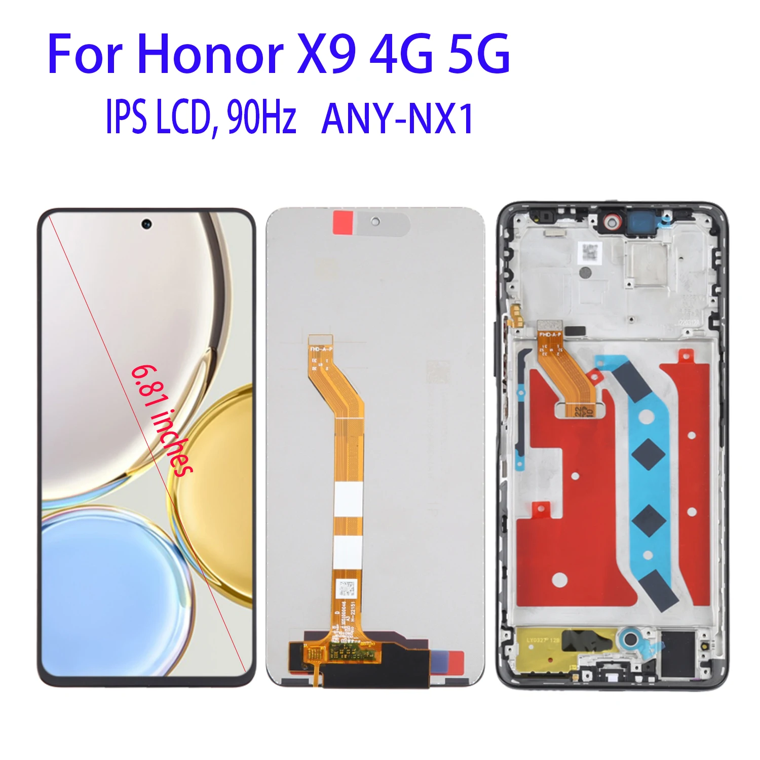 

IPS 90HZ для Huawei Honor X9 4G 5G LCD дисплей сенсорный экран дигитайзер