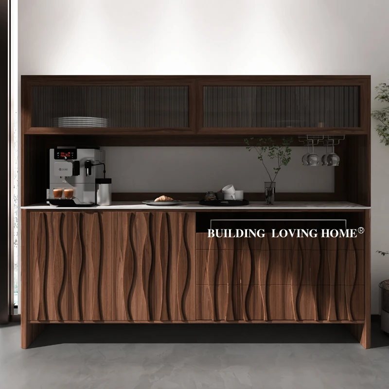 Bar Wood Kitchen Cabinets Storage Tall Wine Vintage Kitchen Full Set Cupboards Wall Muebles De Cocina Luxury Furniture