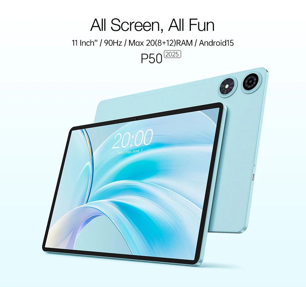 Το tablet Teclast P50 δείχνει τον λεπτό σχεδιασμό του σώματος