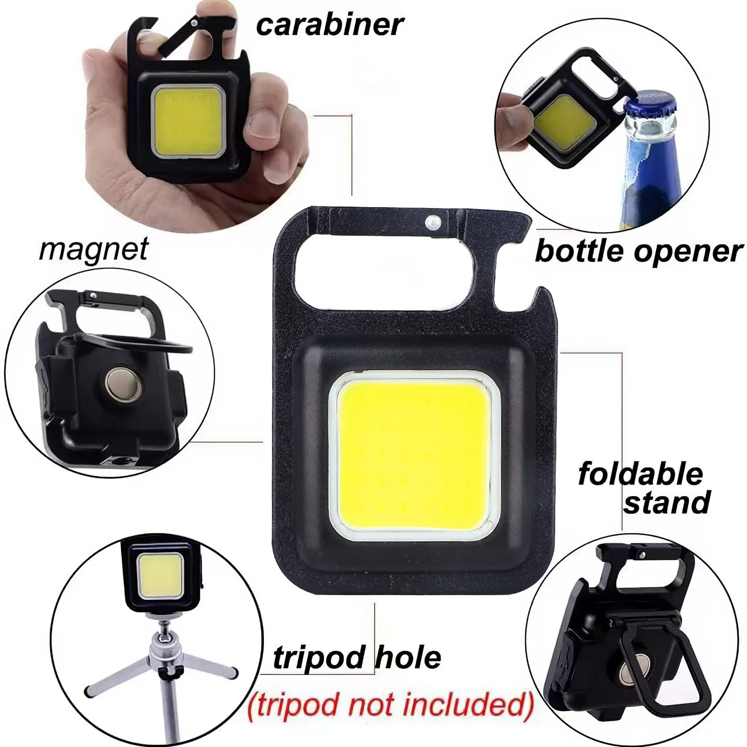 Multifunction Mini Glare COB Keychain Light USB Chargeing Emergency Lamps  Strong Magnetic Repair Outdoor Camping Light AliExpress