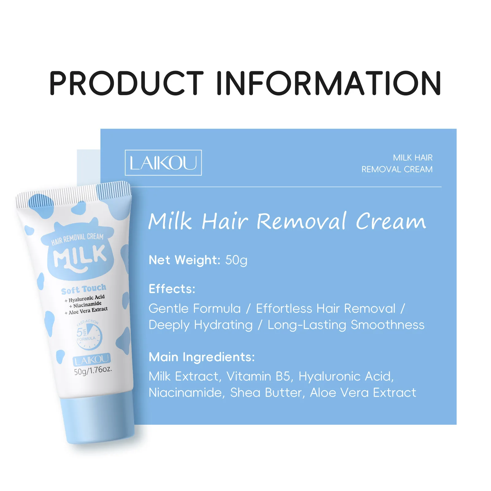 Laikou Milch Haarentfernungscreme Für Gesicht Und Körper_voghion.com