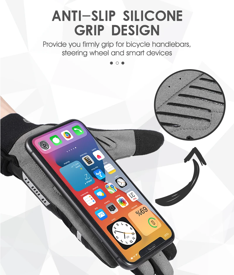 WEST RADFAHREN Radfahren Handschuhe Atmungsaktive Voll Finger Handschuhe MTB Fahrrad Sport Handschuhe Männer Frauen Frühling Herbst Gym Motorrad Handschuhe – Detail 21