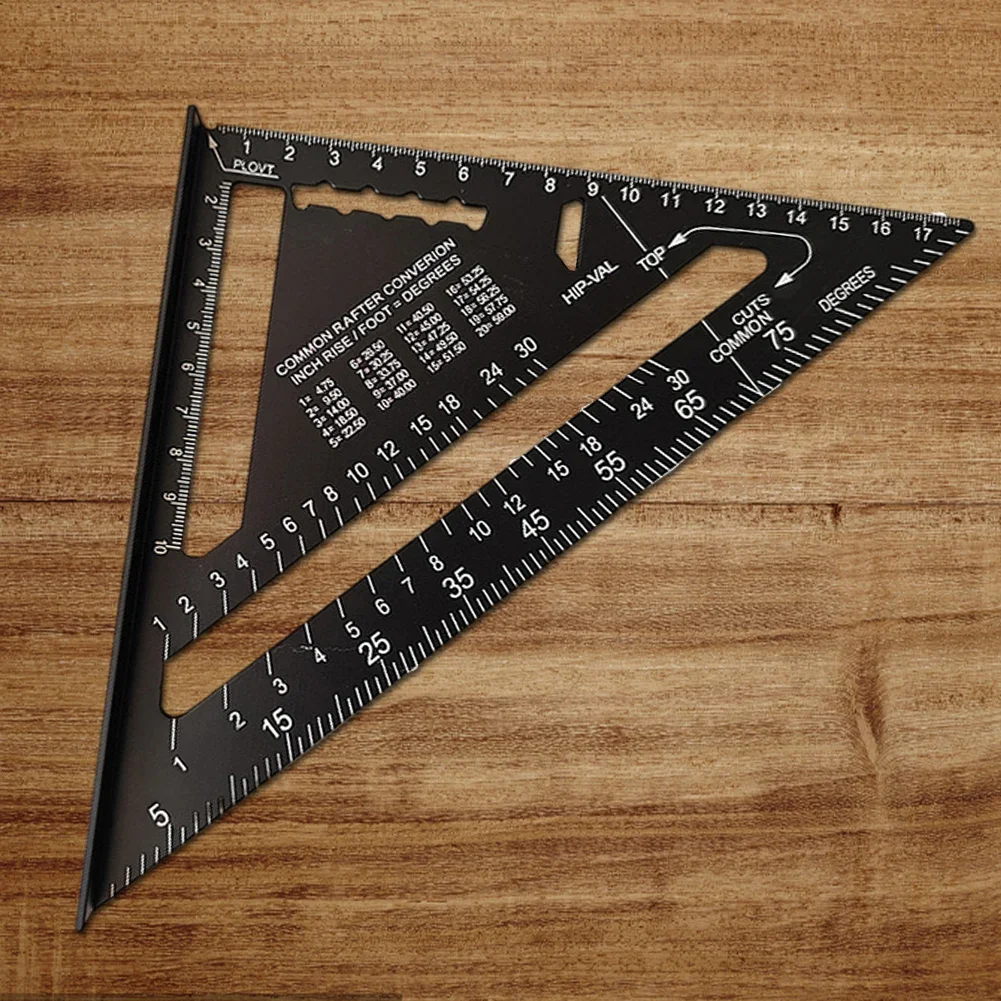 Aluminum Alloy 7 Inch Triangle Ruler for Woodworking and Carpentry