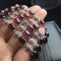 Unit One Bracelet 925 Silver With Hot Selling Good Quality Natural Garnet Crystal Healing Bracelet For Jewelry Gift 8