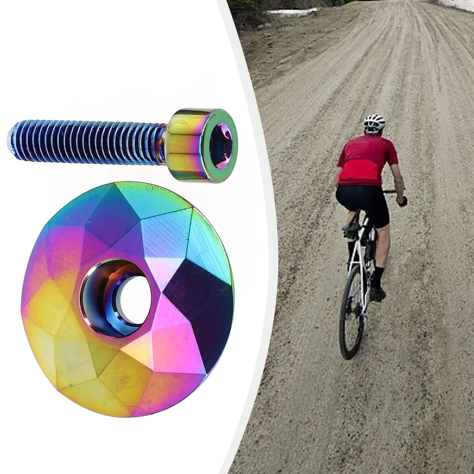 

Велосипедная Верхняя Крышка Болт велосипедная гарнитура верхняя крышка из алюминиевого сплава крышка гарнитуры с винтом PVD вакуумное покрытие Велосипедные компоненты