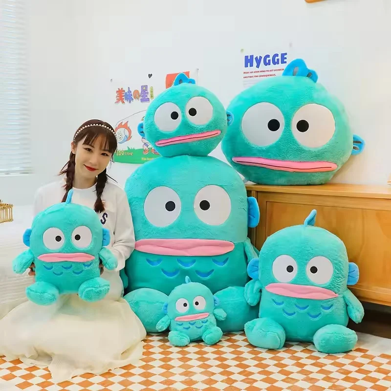 Kawaii Hot Hangyodon Plush  Anime Plush Doll Stuffed Toys Halloween Decoration Sofa Backrest Cushionthrow Pillow Girls Gifts