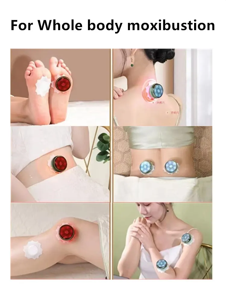 Electric Portable Moxa Box Smokeless Therapy Device Intelligent Moxibustion Sticks Massage Box Warm Tool for Neck Back Body Use 5
