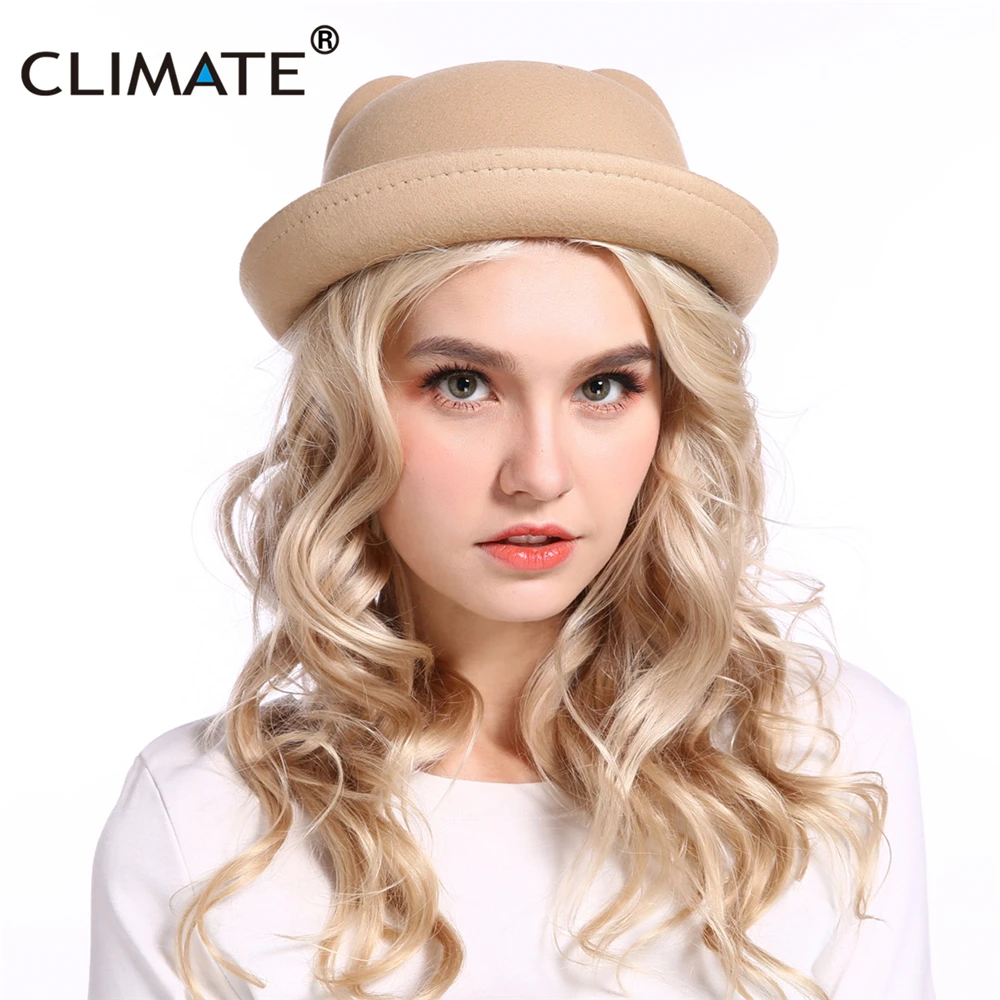Women Fedora Hat Cat Ear Fedora Fascinator Girls Cap fashion hat