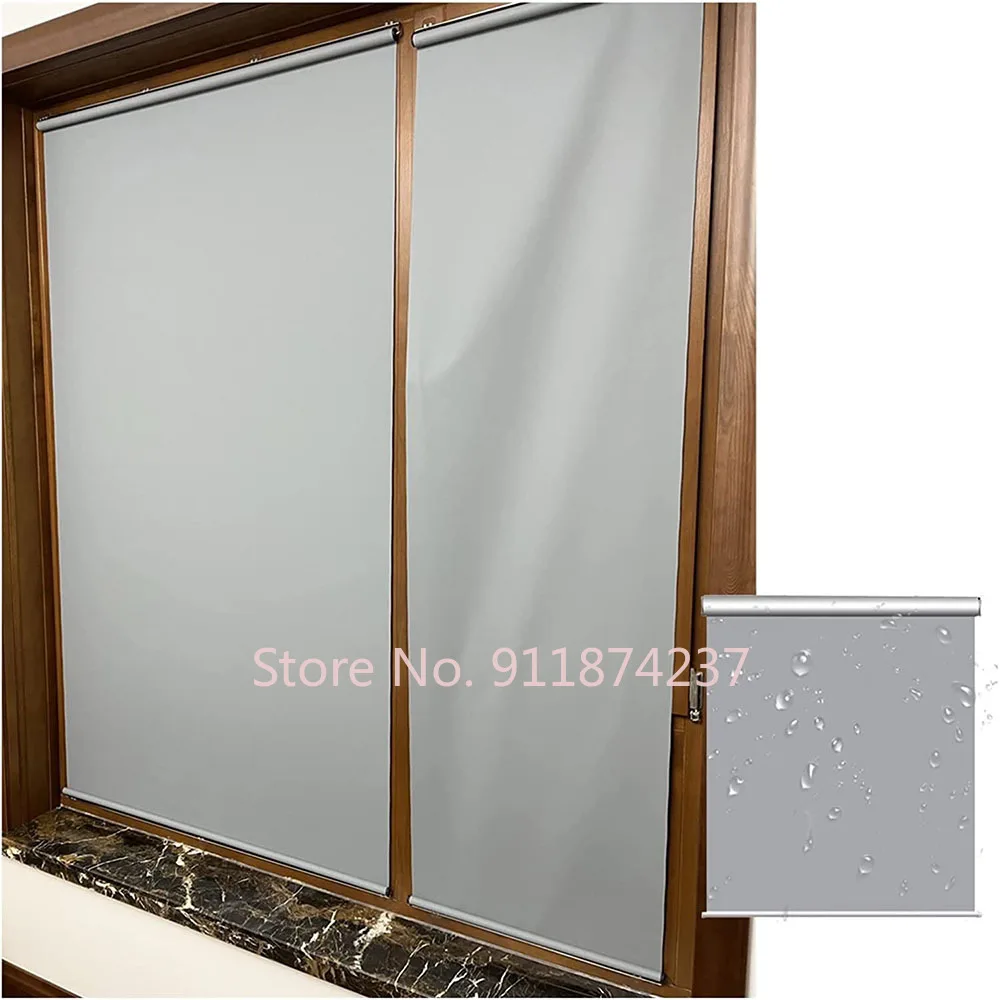 Pglmax Roller Blinds Universal hook up Sunshade Blackout Curtain Bedroom Kitchen Office Window Sun-shading Curtains nailfree window shades fabric blinds roller blinds window blinds
