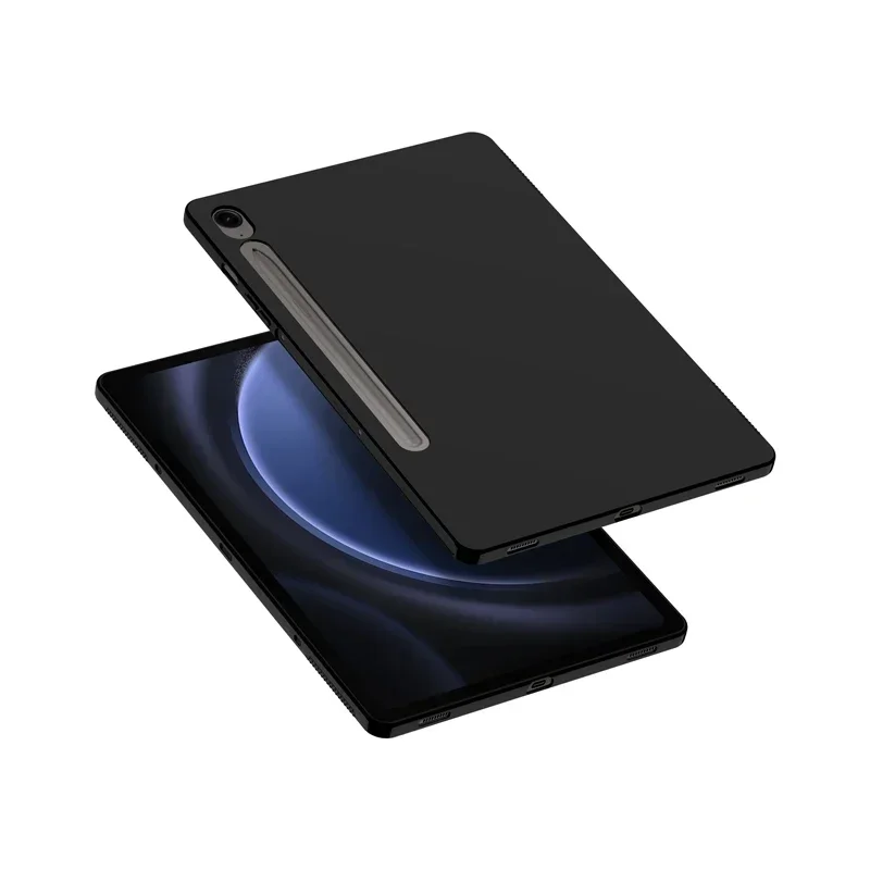 Black Silicone TPU Protective Shell Back Cover