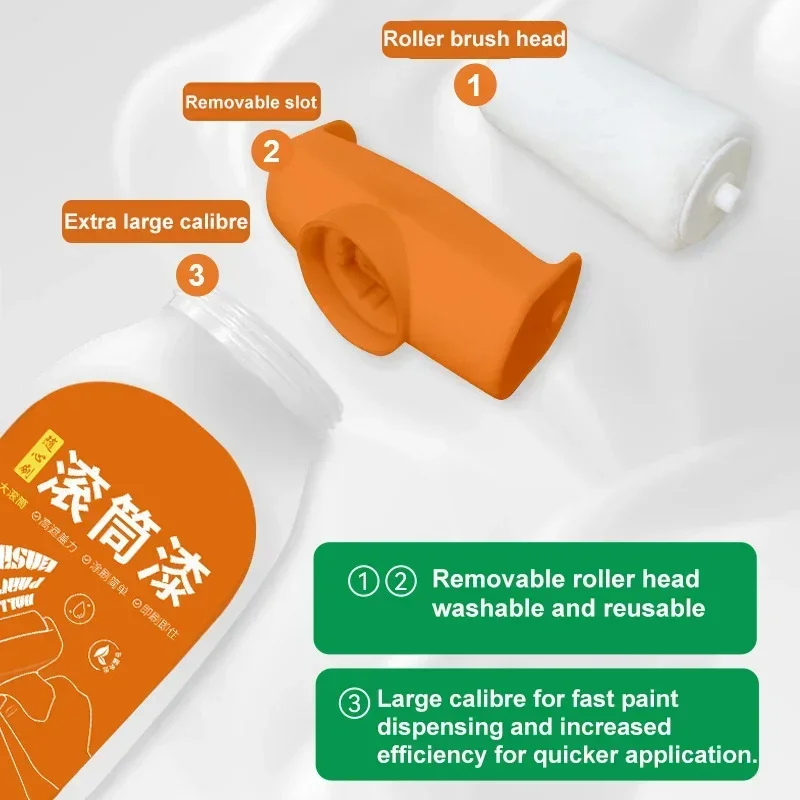 طلاء جدران مضاد للبكتيريا، طلاء جدران قوي للإصلاح، طلاء من اللاتكس الأبيض المنزلي مع فرشاة دوارة لأداة المطبخ في غرفة المعيشة