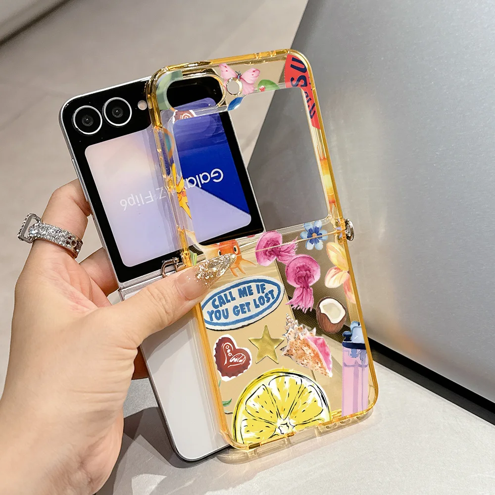 Seaside Scenery Wine & Lemon Semi-Transparent Phone Case