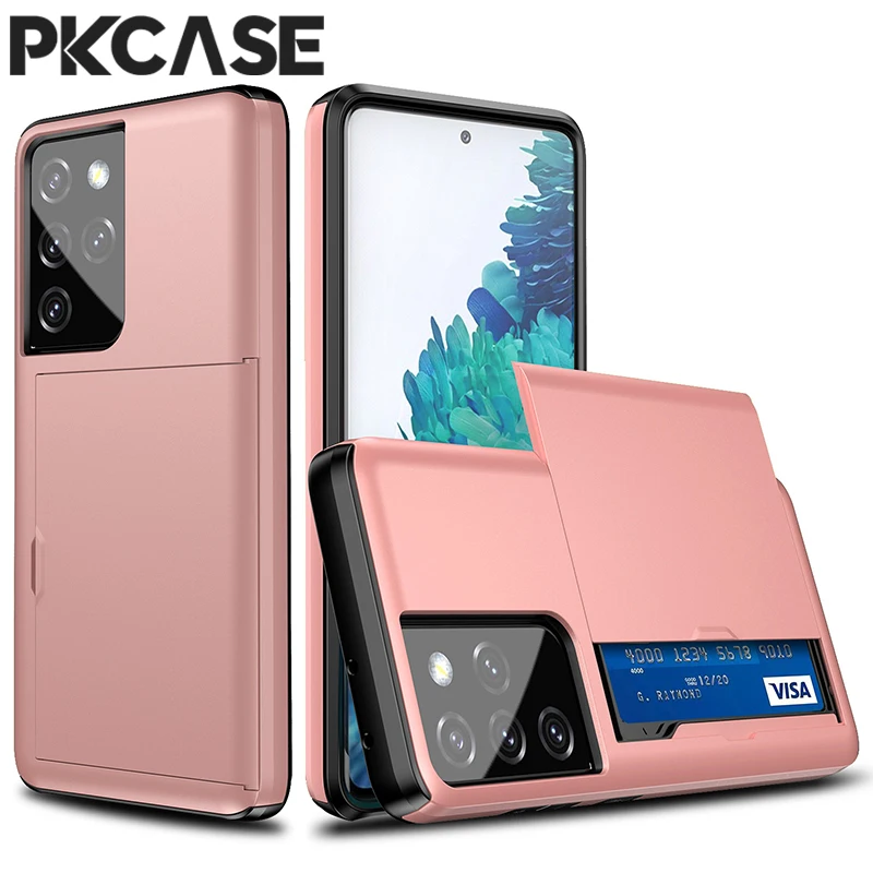 PKCASE Slide Card Slot Wallet Case with Enhanced Protection and Convenience