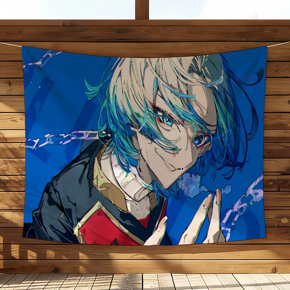 Blue L-Lock Michael Kaiser Flag - Perfect for Parties, Club Decor, Outdoor and Indoor Spaces, Wall Decoration, and Fan Gifts
