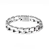 ZABRA Simple Men's S925 Silver Retro Bar Chain Old Tang Grass Pattern Bracelet Popular Fashion Retro Jewelry 6