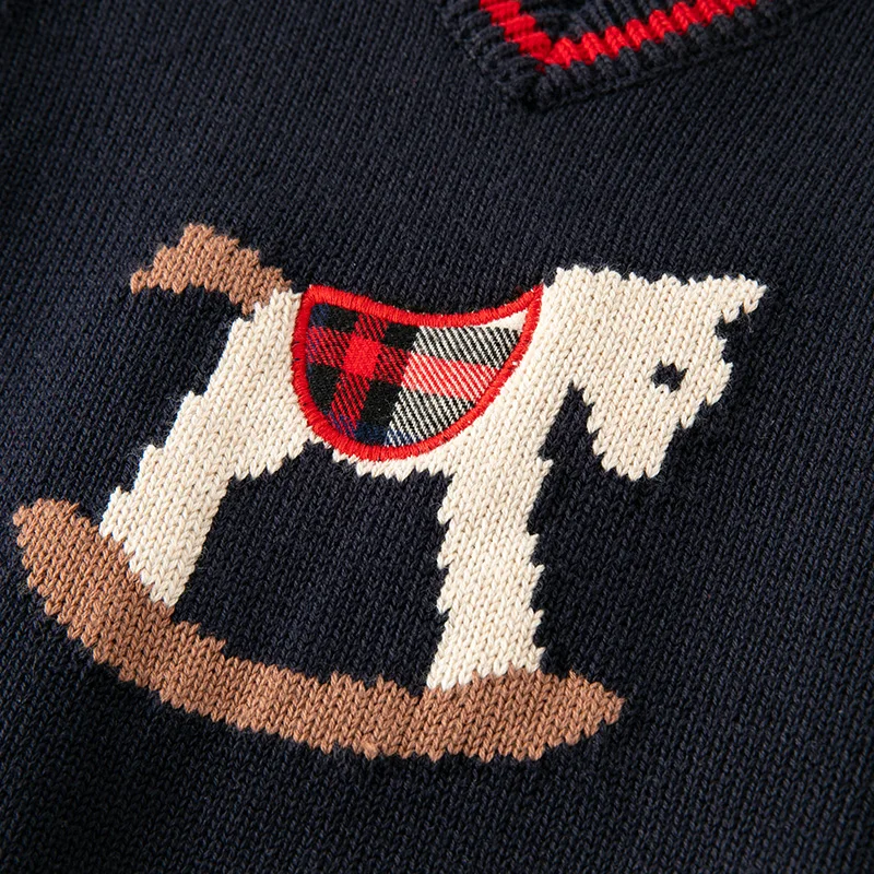 Dave Bella Baby Boys Sleeveless Sweaters Autumn Grils Cotton Vest Coat Tops Waistcoat Pullover Outerwear 2-9Y DB3236719