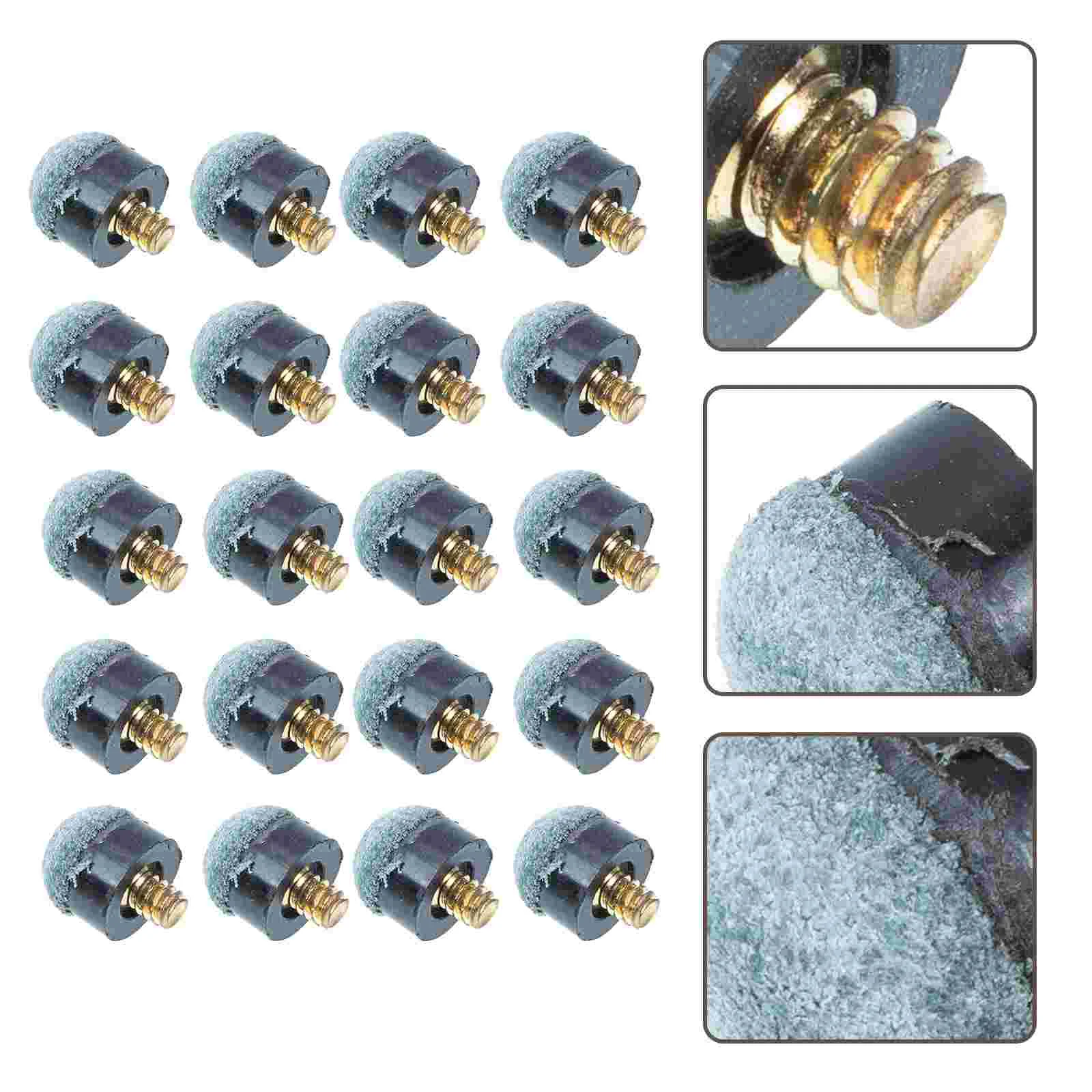 

New 20Pcs12 Mm/13 Mm Billiard Pool Pool Table Accessories Tips Screw On Tips Ferrules Replacement Tips Billard Pool Accessories