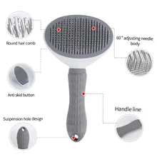 Self Cleaning Slicker Brush Dog Cat Removes Undercoat Tangled Hair Massages Particle Pet Comb Improves Circulation Skin-friendly