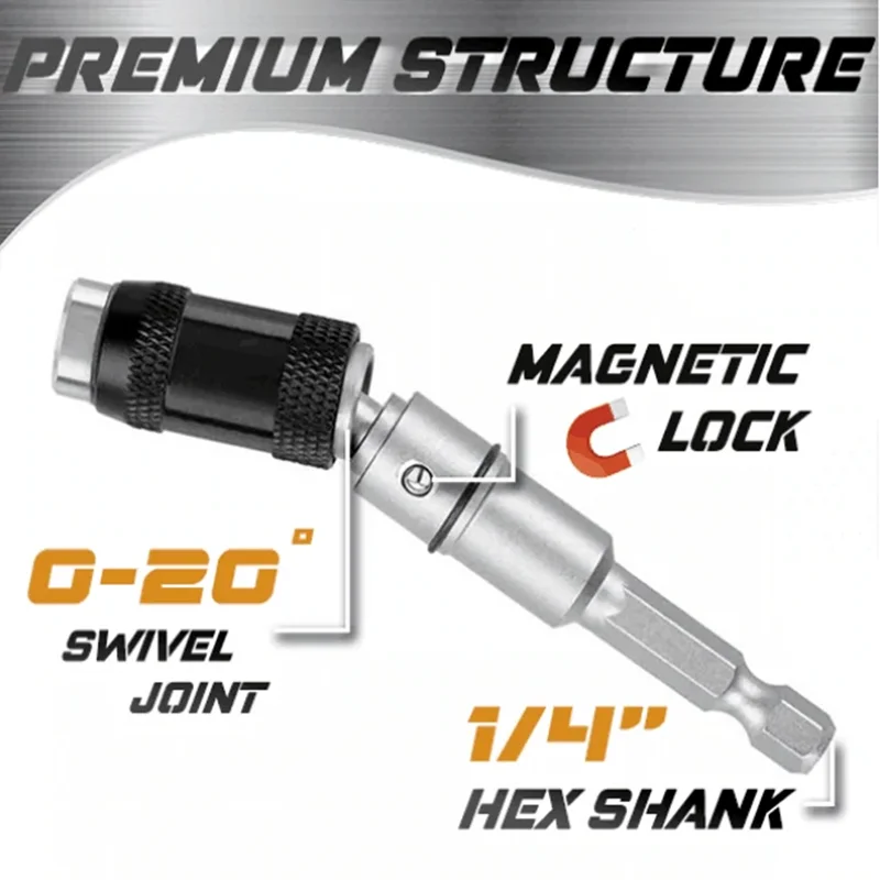 

1/4" Hex Magnetic Pivot Screw Drill Bit Holder Magnetic Screw Locking Bit Holder Magnetic Screw Drill Electric Screwdriver Kit