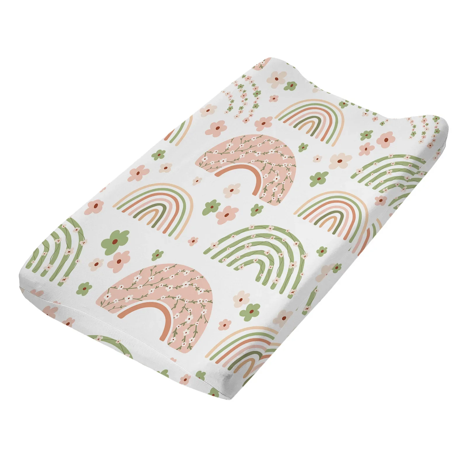 Baby Changing Pad Cover Soft Breathable Cotton Nursery Table Sheet Print Changing Mat Protector for Infant Toddler Shower Gifts