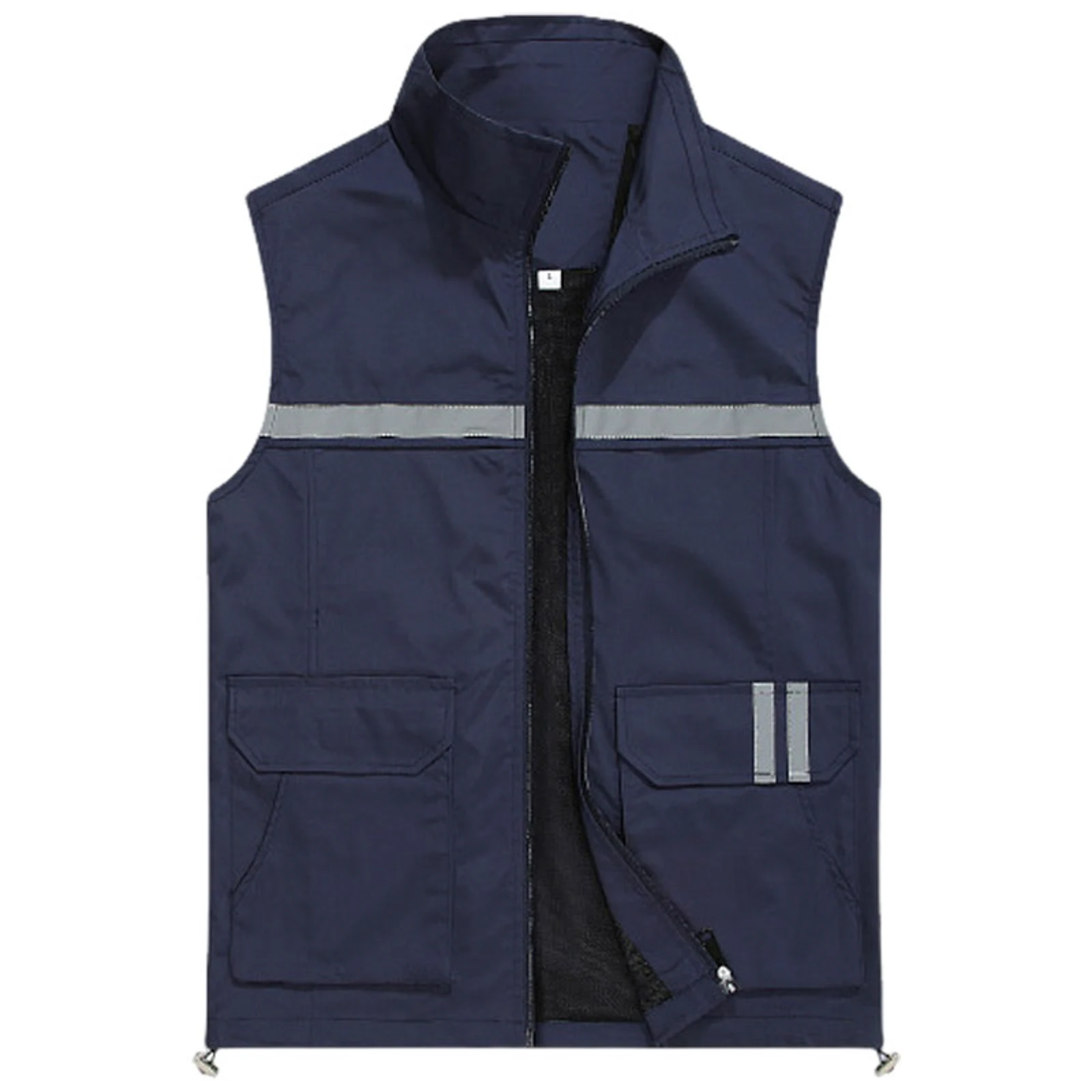 5XL 레인 기어 남성용 캠핑 낚시 조끼 여러 포켓 여행 레저 작업 조끼 롱 퍼프 코트 남성용