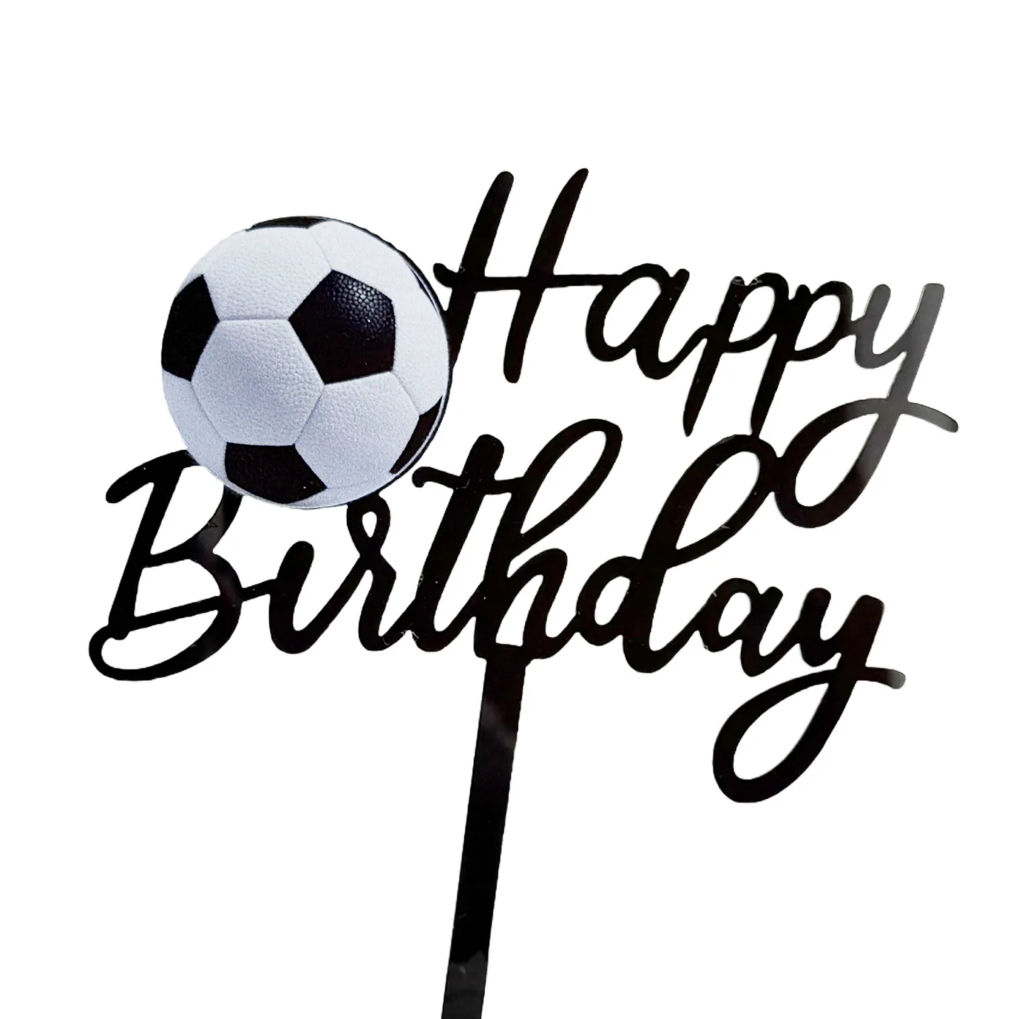 Sportive Cake Topper Calcio – Decorazione Torta Con Giocatori, Palloni E Bandierine