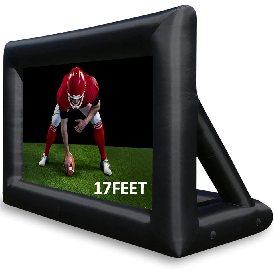 Hipicute 17Ft Inflatable Projector Screen Outdoor Movie Screen Support With Quiet Air Blower, Storage Bag Front And Rear Projection, 160°Large Viewing Angle Perfect For Movie Night And Parties - View #12