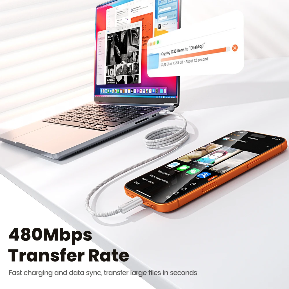 รูปสินค้า สายชาร์จ USB-C 100W ชาร์จเร็ว ใช้ได้กับทุกแบรนด์
